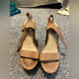 Nude Worn Wedges.